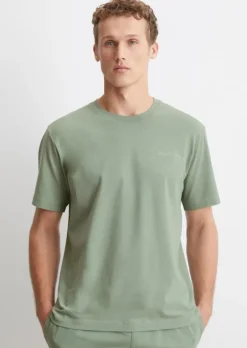 Lounge-T-Shirt regular mit Rückenprint