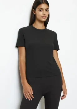 Lounge-T-Shirt slim aus Bio-Baumwolle-Mix mit TENCEL™ Modal