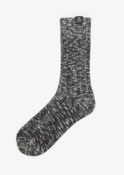 Melierte Rippstrick-Socken aus softem Bio-Baumwoll-Mix