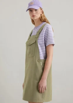Mini-Latzkleid regular A-Shape aus Cotton Stretch Twill