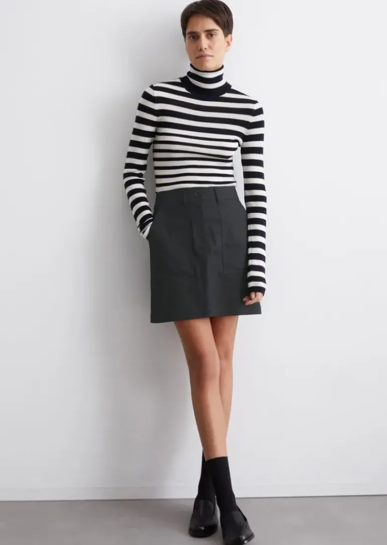 Minirock regular aus Organic Cotton-Lyocell-Stretch