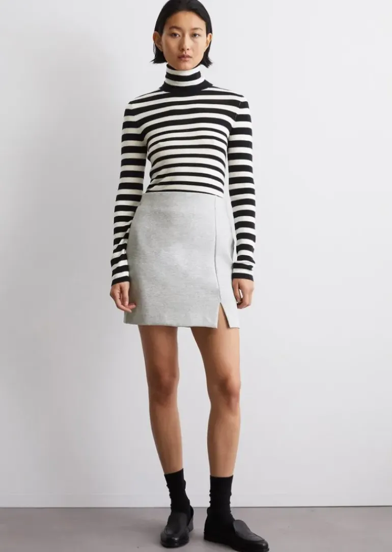 Minirock regular aus Scuba-Interlockjersey