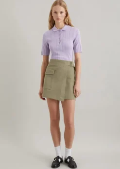Mini-Wickelrock regular aus Cotton Stretch Twill