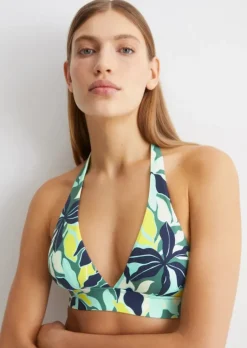Neckholder-Bikini-Top aus recyceltem Material