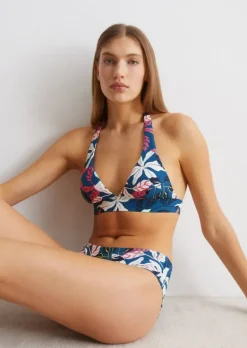 Neckholder-Bikini-Top aus recyceltem Material