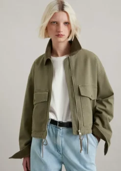 Outdoorjacke im Barn-Stil relaxed aus Cotton Stretch Twill