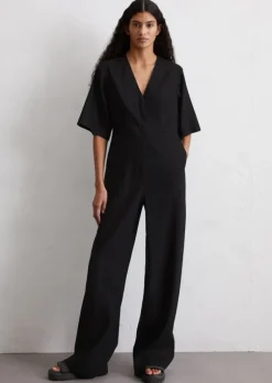 Overall regular aus Leinen-Viskose-Stretch