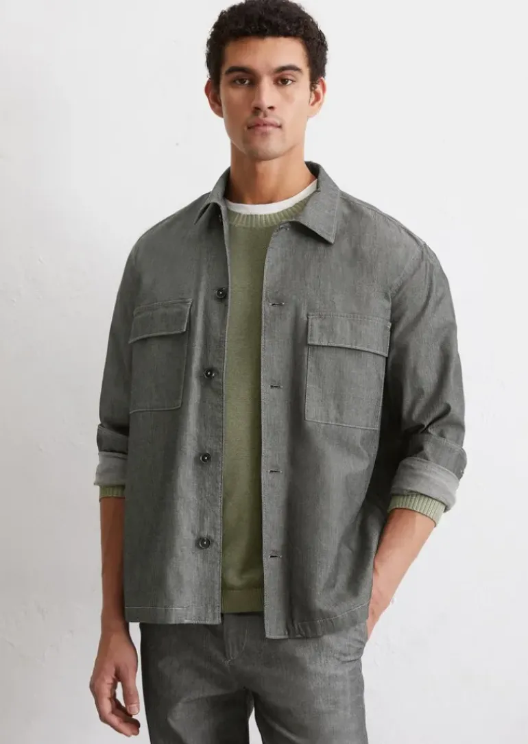 Overshirt aus leichtem Bio-Baumwoll-Chambray