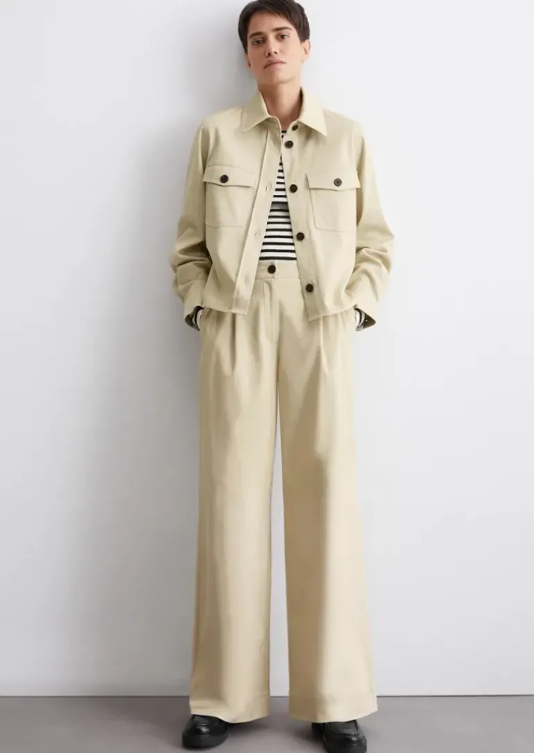 Overshirt boxy shaped aus Organic-Cotton-Lyocell-Mix