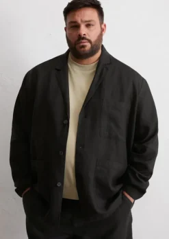 Overshirt im Blazer-Stil aus reinem Leinen