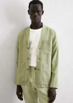 Overshirt im Blazer-Stil aus reinem Leinen