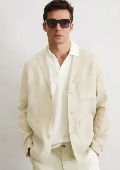 Overshirt im Blazer-Stil aus reinem Leinen