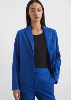 Piqué-Jerseyblazer regular aus Organic Cotton-Mix