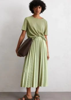 Plisseerock aus recyceltem Polyester