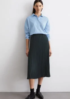 Plissée-Rock aus recyceltem Polyester