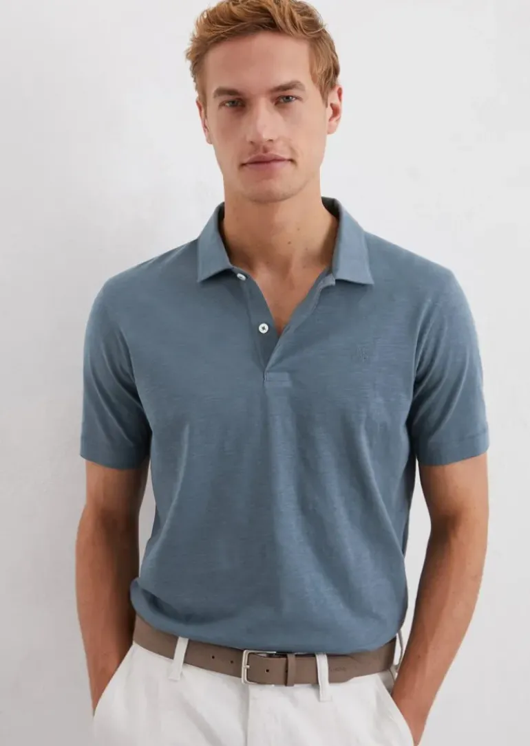 Poloshirt Slub-Jersey regular aus weicher Bio-Baumwolle