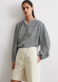 Print-Bluse relaxed aus Silky-Touch-Voile