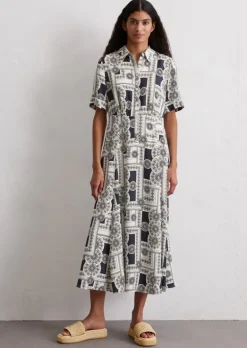 Print-Kleid flared aus ECOVERO™ von LENZING™
