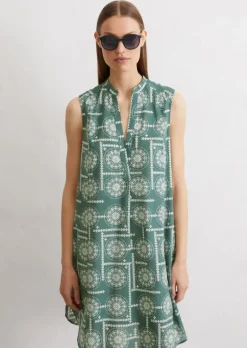 Print-Kleid loose aus Silky Touch Voile