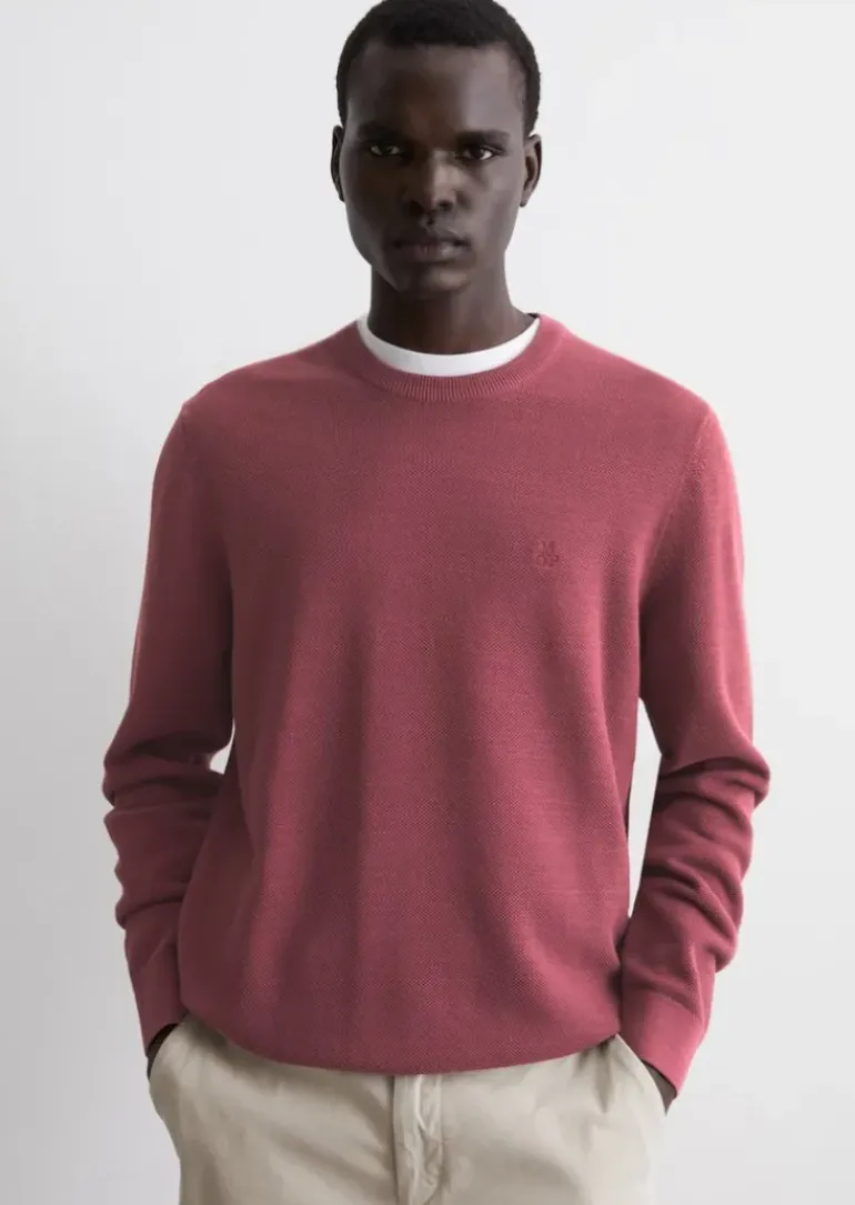 Pullover regular aus Bio-Baumwoll-Piqué