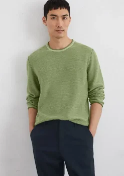 Pullover regular aus Bio-Baumwoll-Leinen-Mix