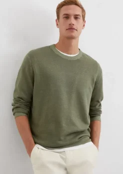 Pullover regular aus Leinen und Bio-Baumwolle