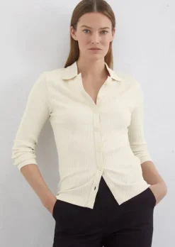 Ripp-Jerseybluse loose mit TENCEL™ Modal