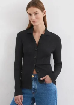 Ripp-Jerseybluse loose mit TENCEL™ Modal