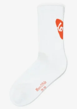 Ripp-Socken mit Herz-Motiv