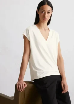 Ärmellose Jerseybluse relaxed aus LENZING™ ECOVERO™