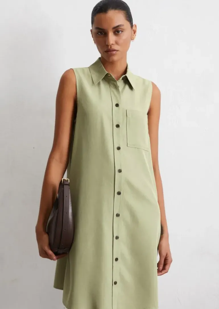 Ärmellose Kleid regular aus TENCEL™ Lyocell