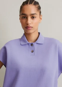 Ärmelloses Poloshirt wide aus Organic Cotton