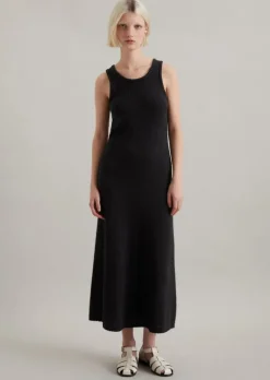 Ärmelloses Strickkleid relaxed aus Organic-Cotton-Slub-Garn