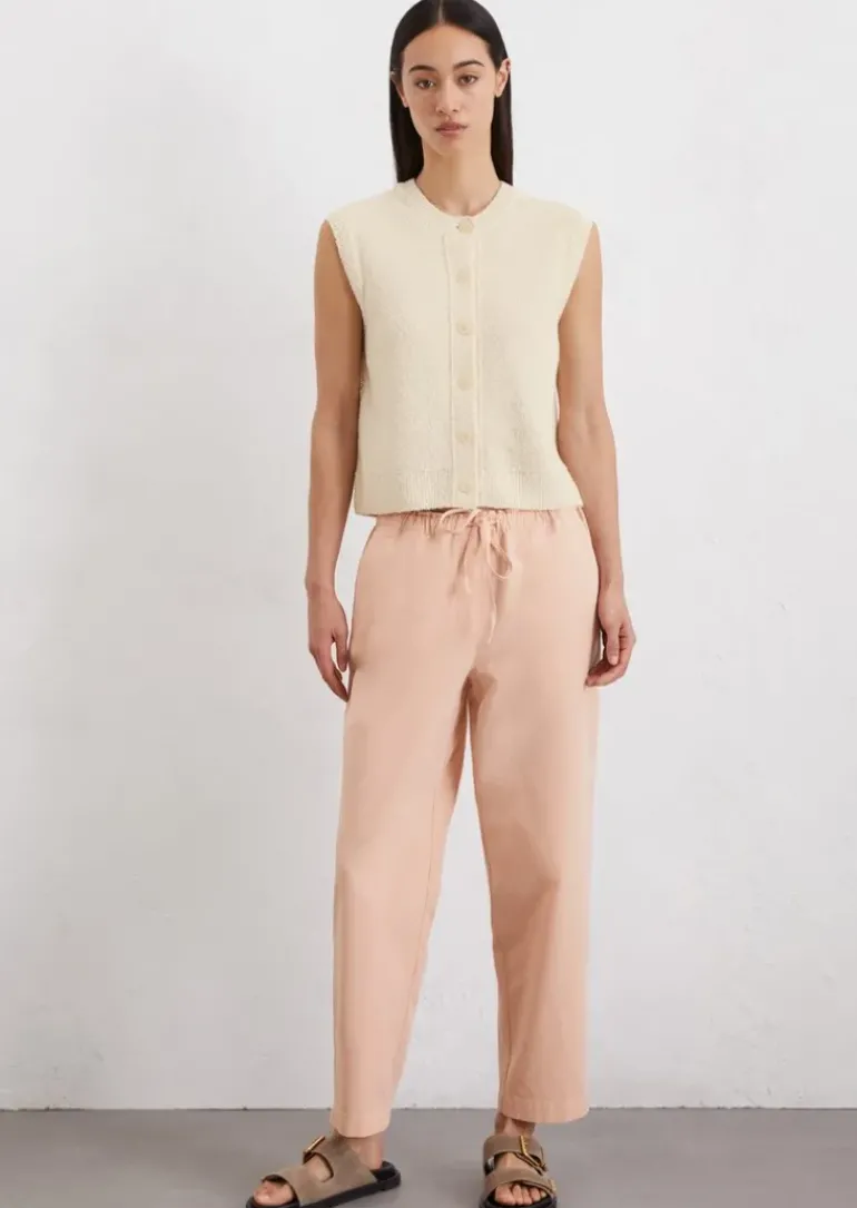 Ärmellose Strickweste regular aus Bouclé-Garn
