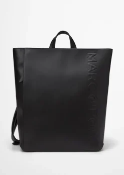 Rucksack medium aus einer Lederalternative aus recyceltem Polyester