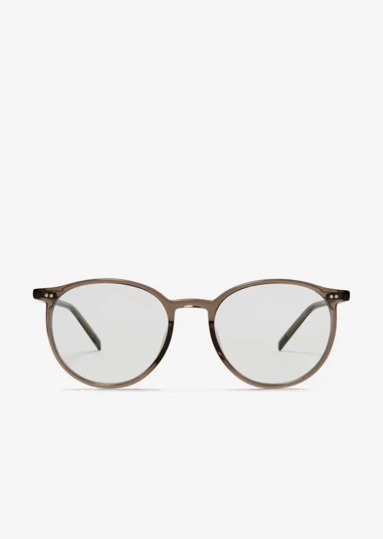 Runde Unisex-Panto-Brille aus hochwertigem Acetat