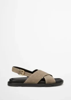 Sandale aus edlem Velours-Rindleder