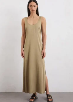 Satinkleid regular aus Viskose-Stretch