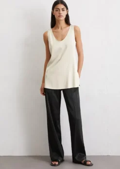 Satin-Top regular aus Viskose-Stretch