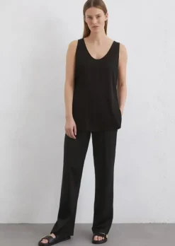 Satin-Top regular aus Viskose-Stretch