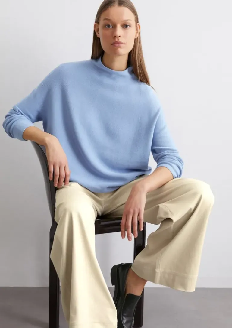 Seamless-Pullover oversize aus softer Bio-Baumwolle