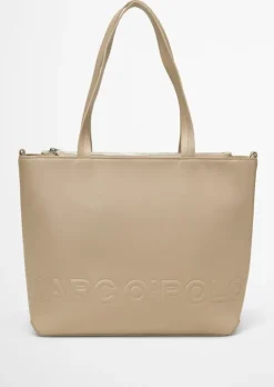 Shopper medium aus einer Lederalternative aus recyceltem Polyester