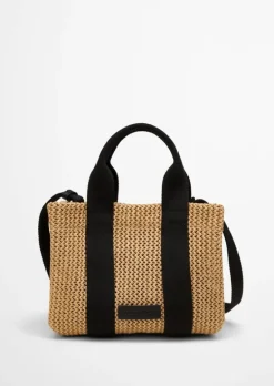 Shopper small in Crochet-Raffia-Bast-Optik
