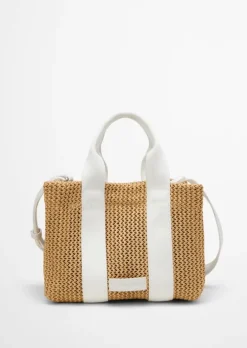 Shopper small in Crochet-Raffia-Bast-Optik