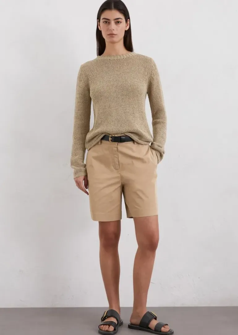 Shorts fitted aus Organic Cotton Twill Stretch