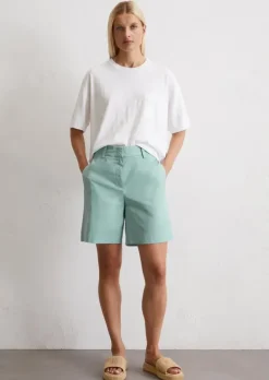 Shorts fitted aus Organic Cotton Twill Stretch