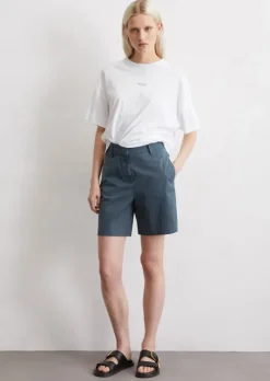 Shorts fitted aus Organic Cotton Twill Stretch