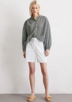 Shorts fitted aus Organic Cotton Twill Stretch