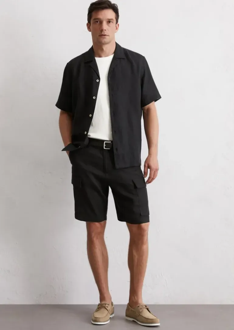 Shorts Model Eksjö Cargo relaxed aus reinem Leinen