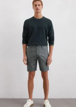 Shorts Model Salo slim aus Bio-Baumwoll-Leinen-Mix